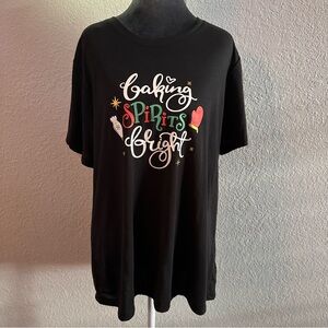 Baking Spirits Bright” Holiday Style Graphic Tee – Size XXL